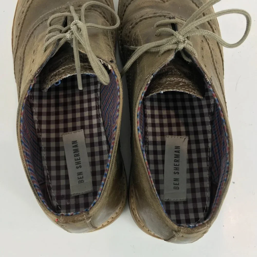 Ben Sherman Tan leather wing tip oxford US 9.5 EU 42.5